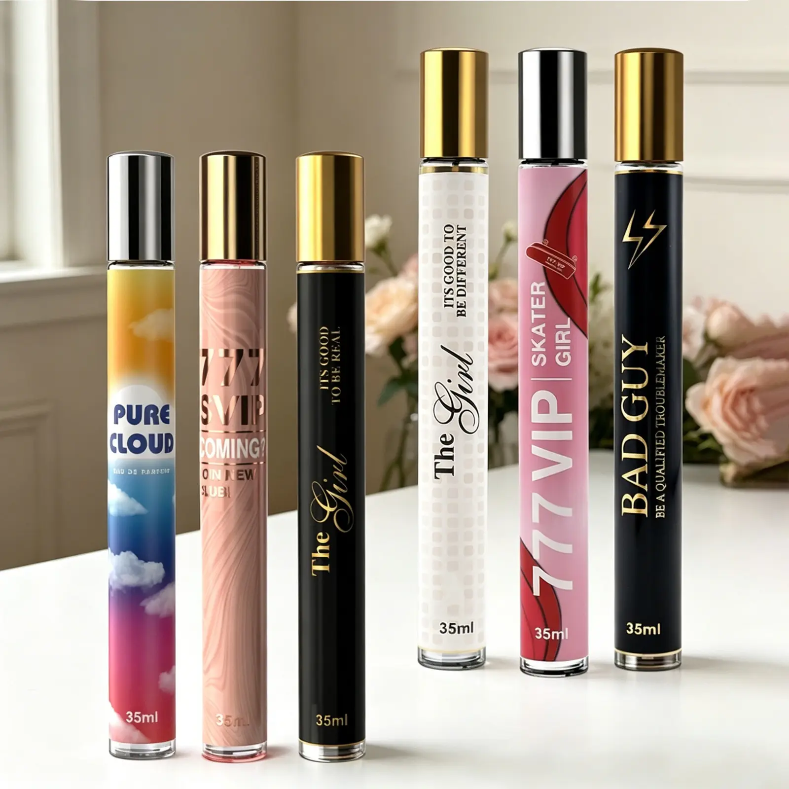 6 Pack Mini Women's Perfume | 6 PACK Total：7.1 OZ / 210 ML | 35ML Each | 6 Different Scents: Fruity/White Floral/Woody/Oriental/Gourmand/Aldehydic | Compact & Portable, Rich Variety, Essential for Commute, Dates & Business Trips, Gift for Her