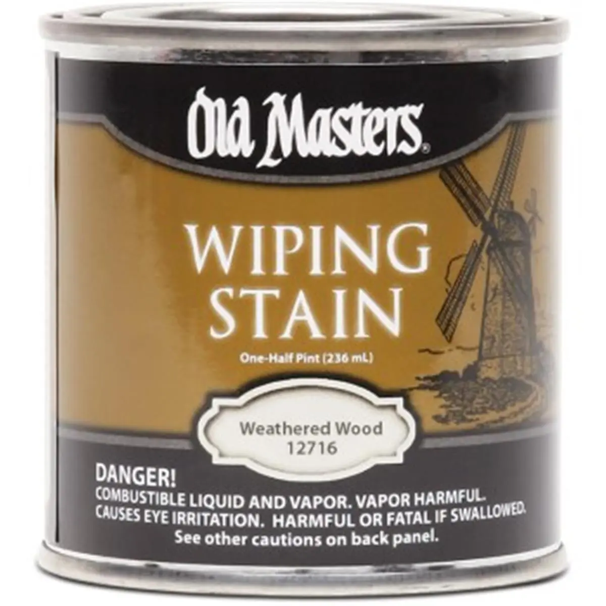 Old Masters 292682 0.5 Pint Weathered Wood Wiping Stain
