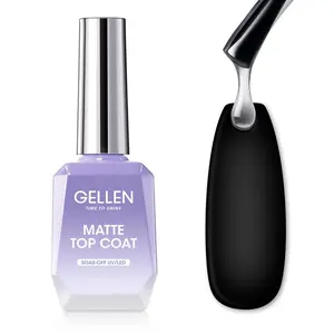 Gellen Matte Top Coat 18ml – Matte No Wipe Top Coat Durable Manicure Nail Nail Art Nail Care Nail Smooth Polish