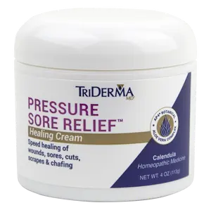 TriDerma Pressure Sore Relief Cream with AP4® Aloe Vera Complex for Healing Wounds & Sores Non-Greasy Dermatologist Tested