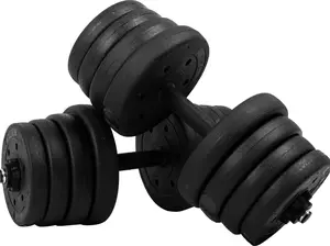 66 LB Weight Dumbbell Set Adjustable Cap Gym Home Barbell Plates Body Workout