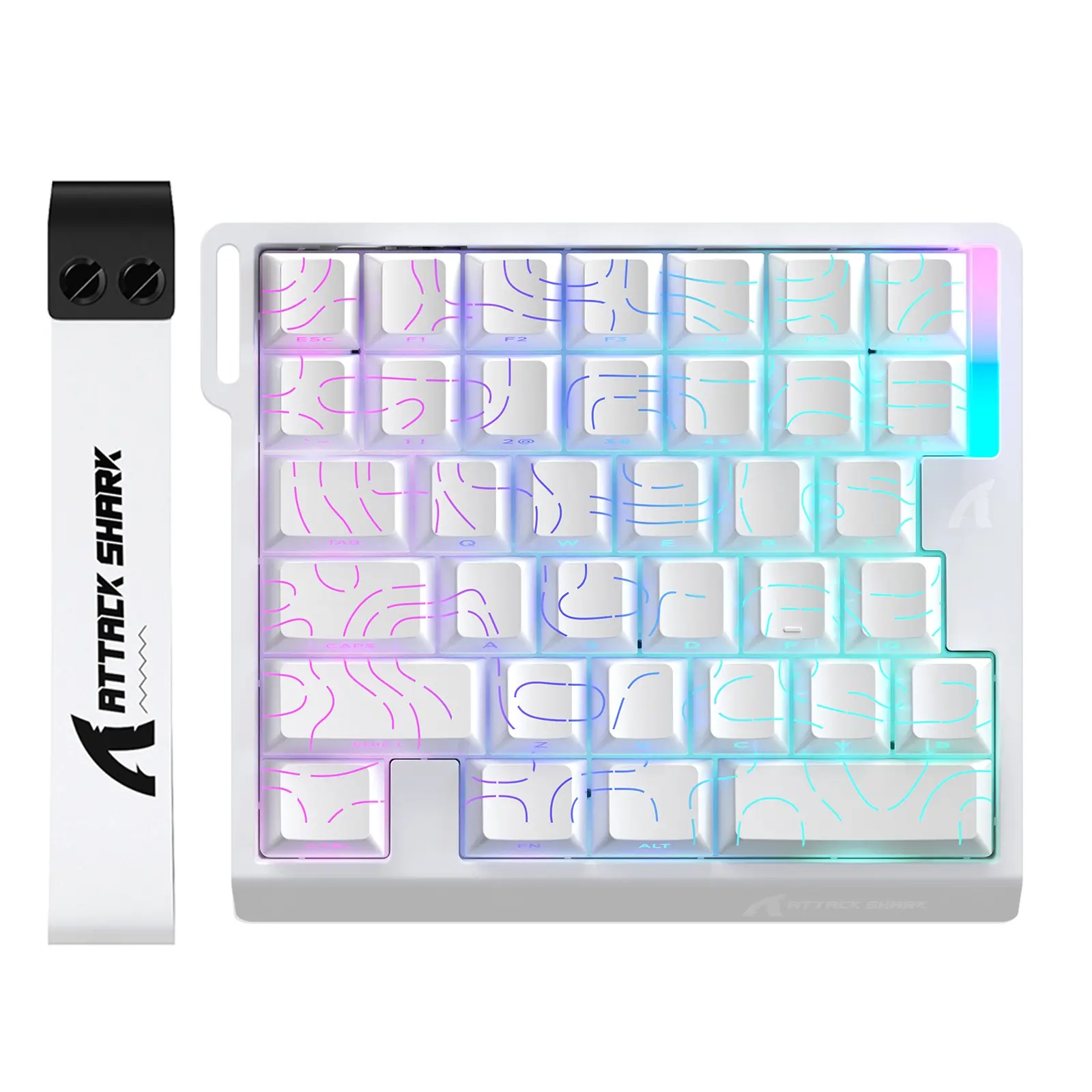 Attack Shark M36HE 8K Wired Custom Gateron Magnetic Amber Switch Keyboard, Gaming Keyboard, 0.01mm RT Precision, 160,000-color Lighting, Esports-grade Typing Feel, Supports Adjustable Actuation & Snap Tap Function, Compatible with PC and Mac