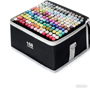 KIDGENIUS Easter Limited Edition Markers 168/120 Vibrant Colors Dual-Tip Quick-Dry Water-Resistant for Outdoor Spring Art