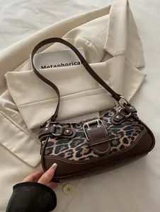 New Fashion Buckle Leopard Print Handbag & Shoulder Bag, All-Season Cheetah Purse For Women, Large Capacity For Coins & Phones, Elegant Bag For Parties, Outings, Vacations, Shopping, Daily & Work Use, Ideal For White-Collar, Students & Office Ladies