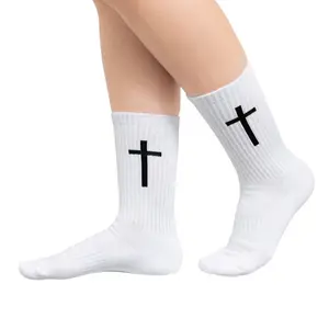 1 Pair - Christian Cushioned Crew Socks