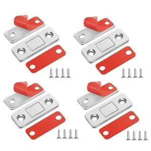 Dazone 4 Sets Cabinet Door Magnetic Catch for Wardrobe Closet Shutter Drawer Cabinet Closure
