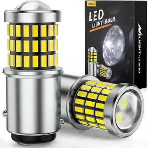 Nilight 57LED High Brightness Long-Lasting LEDs Light Bulbs (Pair), 6100K Cool White, 1157 2057 2357 BAY15D 7528 7443 Automotive LED Car Light Bulbs