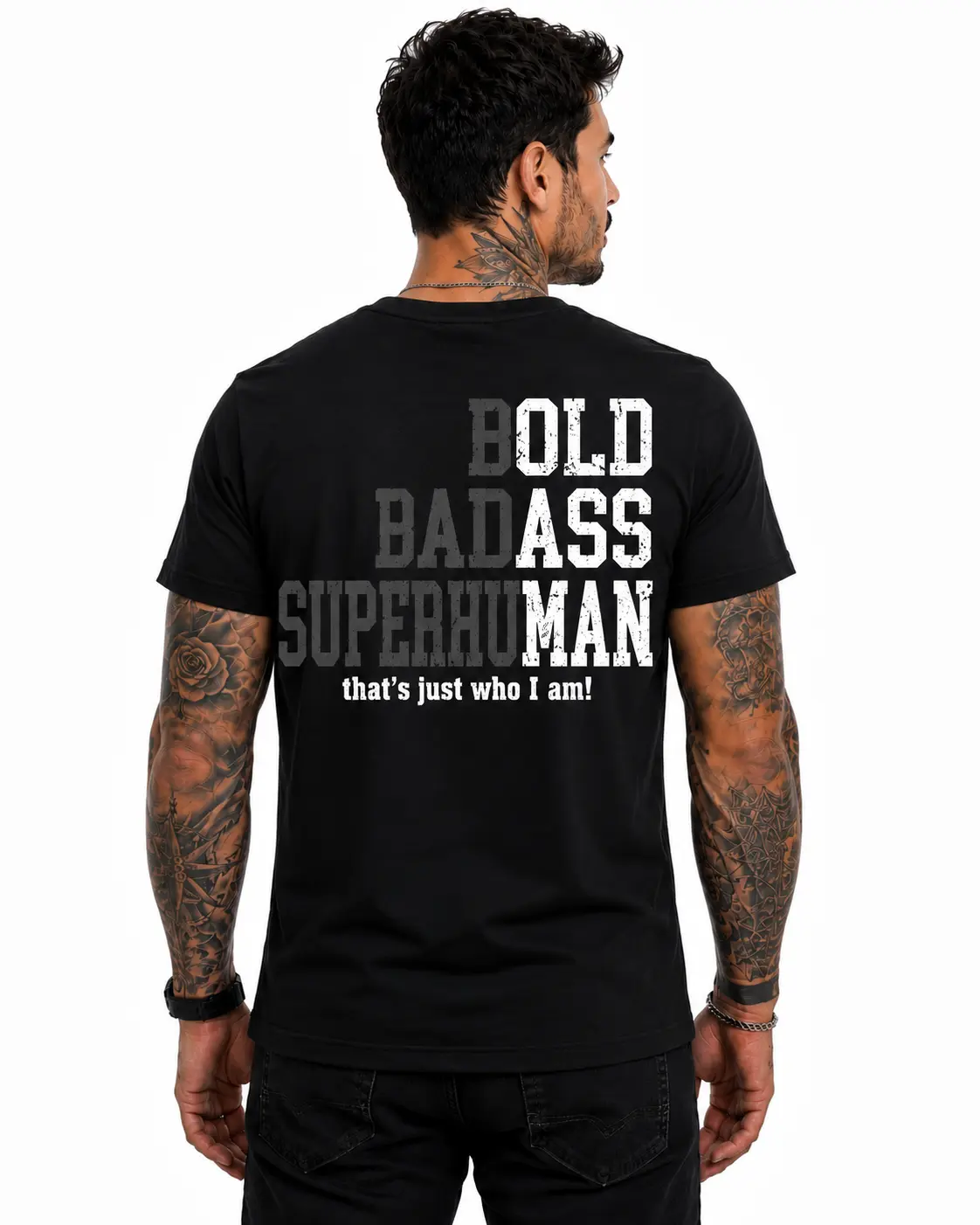 Bold Badass Superman Shirt, Funny Dad Graphic Tee, Cool Father Humor T-Shirt, Father's Day Gift For Men, Proud Dad Apparel