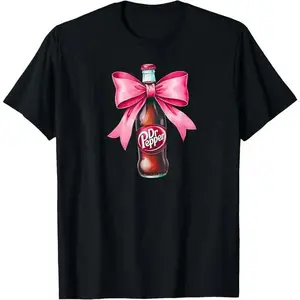 DR. PEP. Soda Lover Bow Coquette Trendy Aesthetic T-Shirt Menswear Top