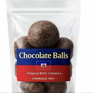 Best Haitian CHOKOLA Original 3 BOUL chak boul bay 4 tas Chokola Chocolate  Balls HAITI Premium Quality Snack Bonbon