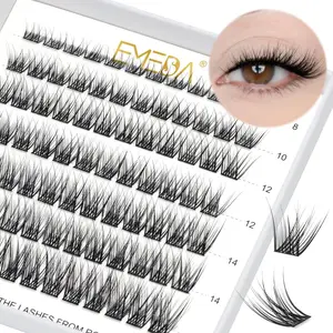 Lash Clusters Wispy 84 Pcs Natural Cluster Lashes C Curl DIY Eyelash Extensions Mix Length Individual Eyelash Clusters Super Thin Band EMEDA (Mix 8-16mm C Curl Natural Ferry) Makeup Cosmetic