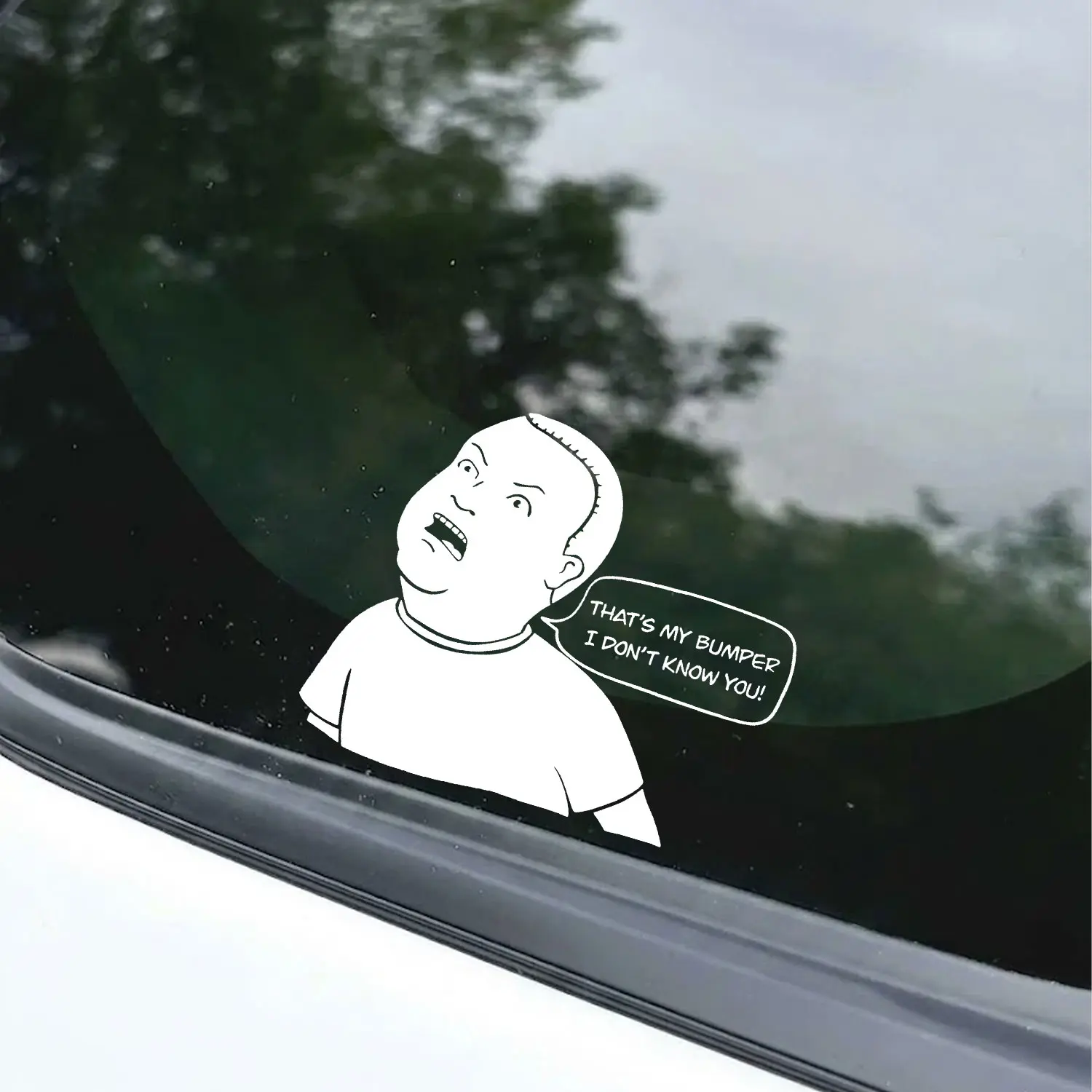 Funny Car Bumper Decal, That's My Bumper Quote Sticker, Waterproof Vinyl Auto Window Laptop Decoration
