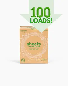 Sheets Laundry Club Liquidless Laundry Detergent Sheets – 50 Count, Up to 100Loads, Fresh Linen / Lavender / Free &amp; Clear, Eco-Friendly Plastic-Free LaundryCleaner