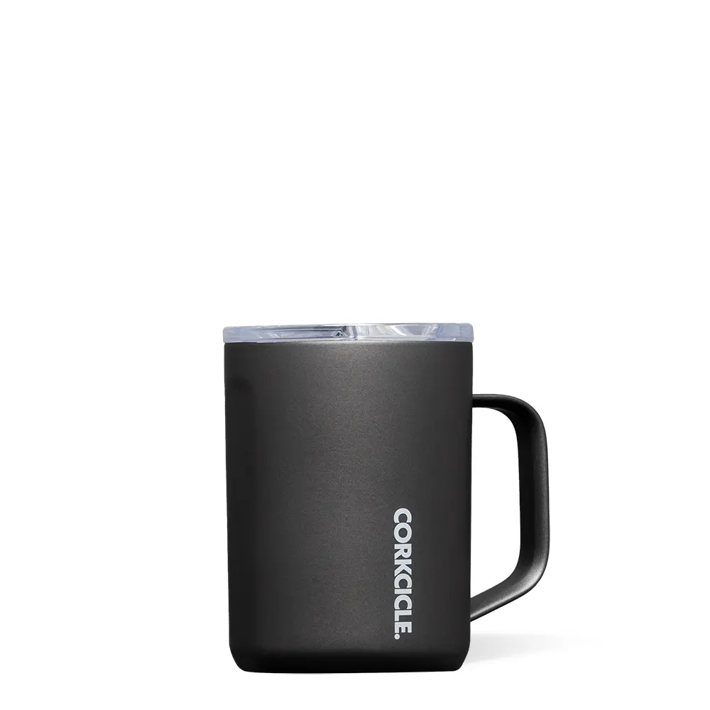 Insulated Ceramic Mug with Silicone Lid - Reusable Cup for Coffee, Tea Drinks