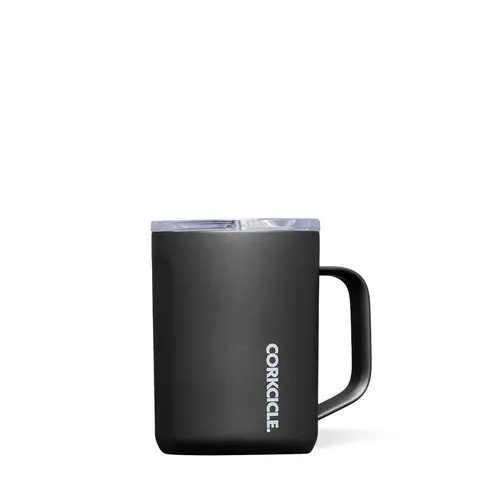 Triple-Insulated Reusable Ceramic Coffee Mug with Silicone Lid - Washable, Flat-Sided, 2-Toned Insulated Mug for Coffee, Tea Drinks, Reuse
