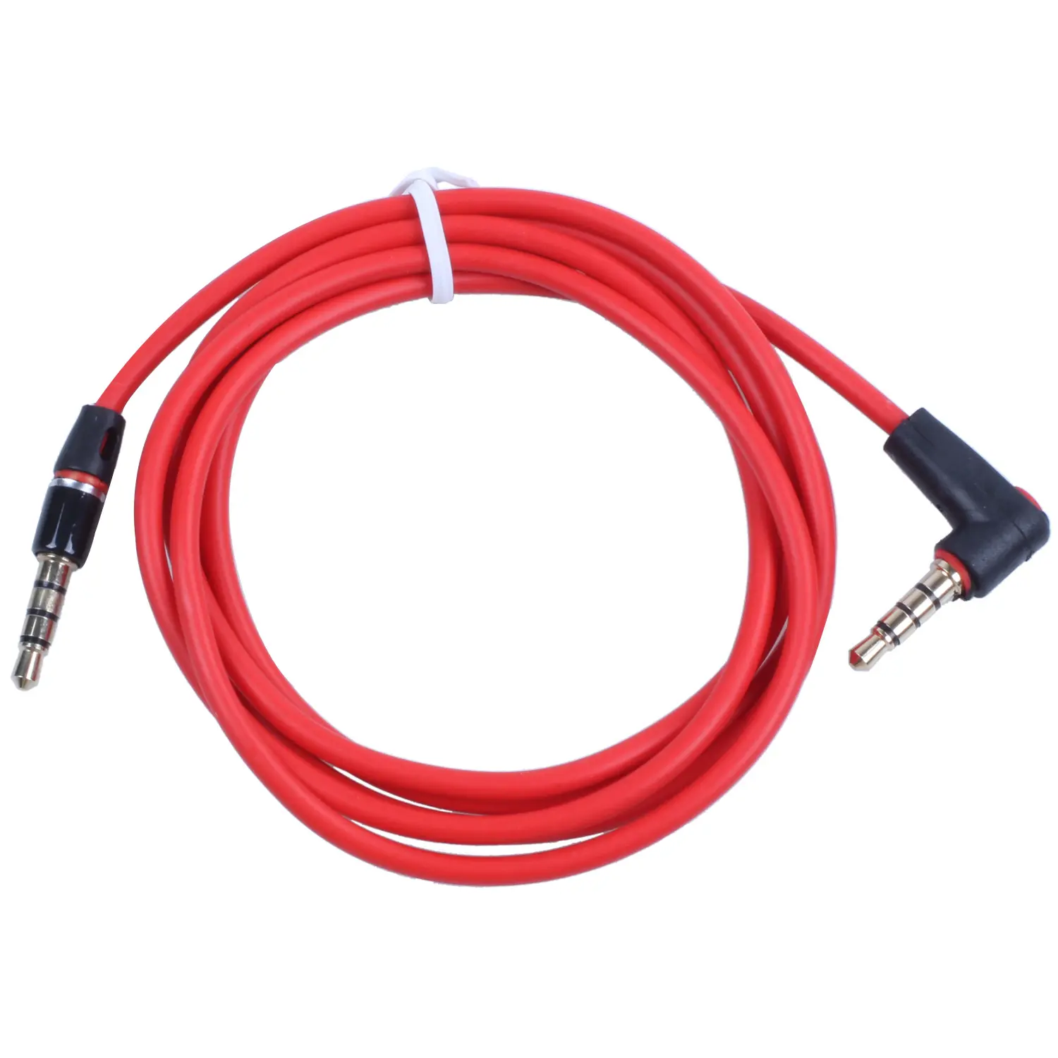 1 Pc 4-Pole 3.5mm (1/8 in) Male-to-Male Plastic AUX Audio Cable, Mobile Accessories for Phone, Headset, Car Audio Recording - Home Supplies Accessory (Red)