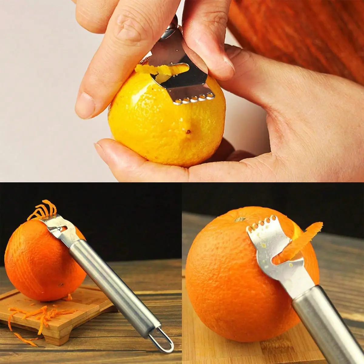 Stainless Steel Lemon Zester Grater, Durable & Efficient Design, Perfect for Fresh Citrus Juicing, Ideal Gift for Home Cooks, Kitchen Gadgets