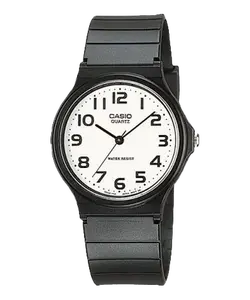 Casio Watch MQ24, Quartz Analog Casual Watch for Men, Water Resistant, Black & White Classic Unisex Design, Three Hand Analog (HR, Min, SEC), 3 Year Battery