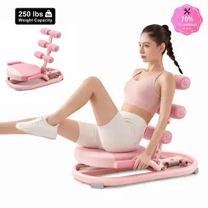 【Summervibes】Ab Machine - At Home Gym Equipment, Spring Design, Leg Lift & Waist Twist Functions, Silent Anti-Slip Base, Foldable for Home Fitness Training