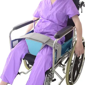 Anti-Slip Limiter Cushion with Saddle Wedge and Seat Belt, Wheelchair Split-Leg Fixation Straps, Wheelchair Accessory Fall Protection Cushion to Prevent Leg Pressure Ulcers