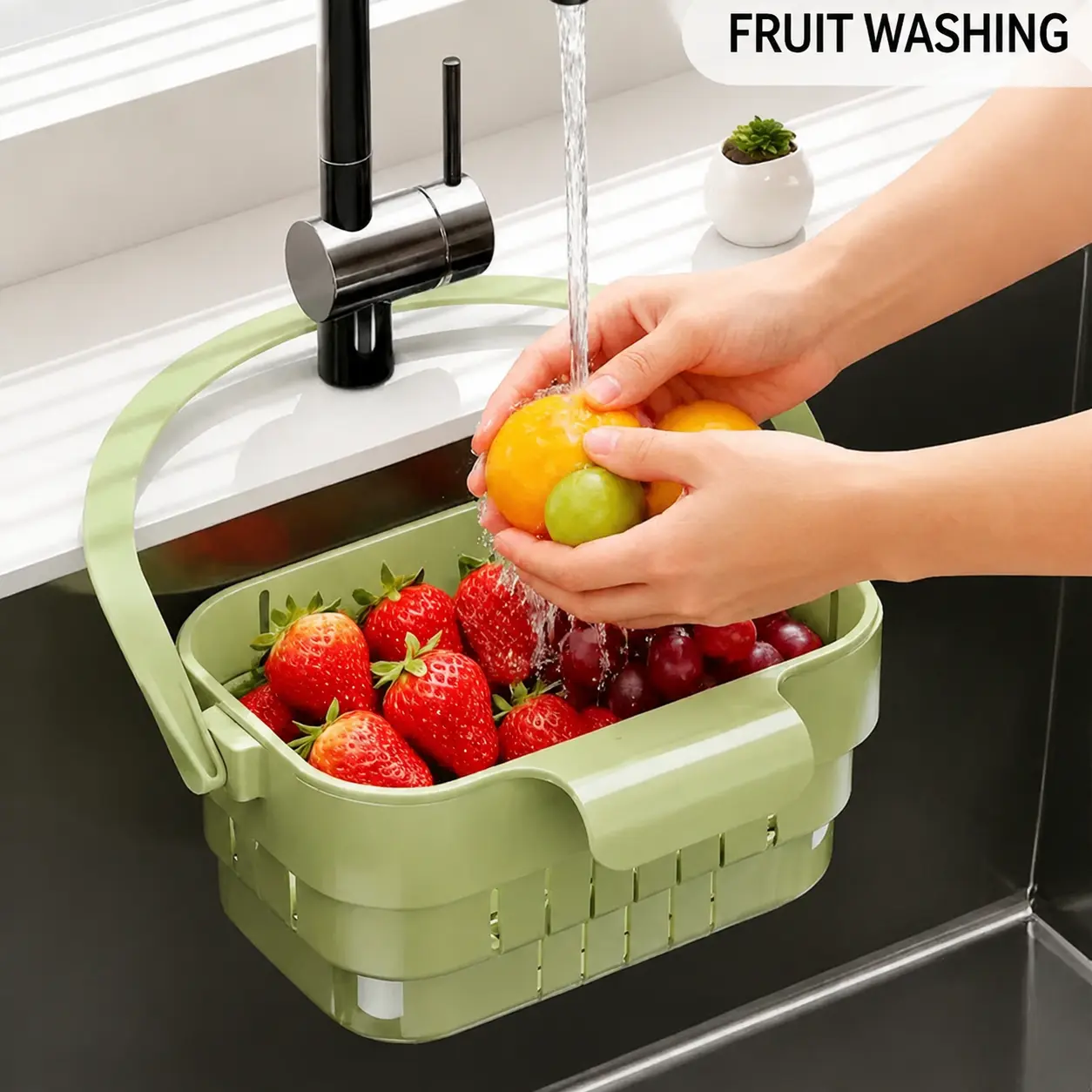 Adjustable Kitchen Sink Strainer Basket - Foldable Drain Filter Food Catcher, Sink Clog Prevention Sieve