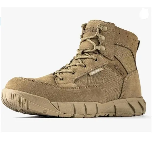Men Tactical Boot Lightweight Comfortable Waterproof Boots for Work All Day Motorcycle Combat Hiking Boots 6 Inches steel toe shoes father'sdaygifts men gifts