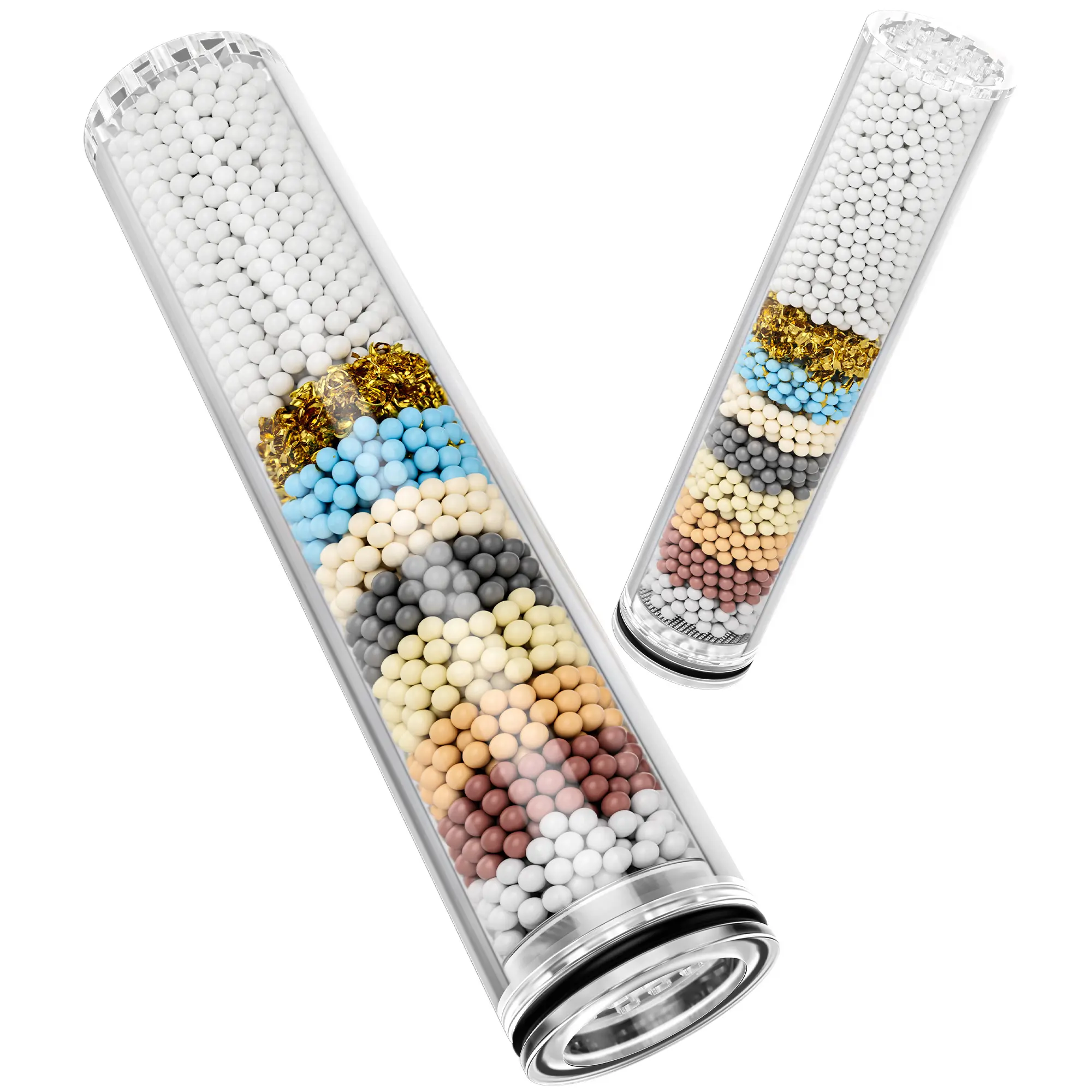 Magichome 2 Pack Replacement Filters for Handheld Shower Head - Water Softener Filters Beads for Hard Water - Remove Chlorine - Reduces Dry Itchy Skin Revitalizing Shower Filter
