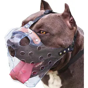 Large dog basket muzzle for grooming and veterinary visits breathable dog mouth guard prevents biting chewing and scavenging
