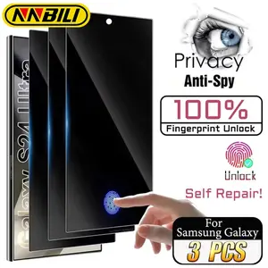 3Pcs Self Repair Film For  Galaxy S25 Ultra S24 S23 S22 S20 Plus Privacy Screen Protector Unlock S21 5G Not Glass