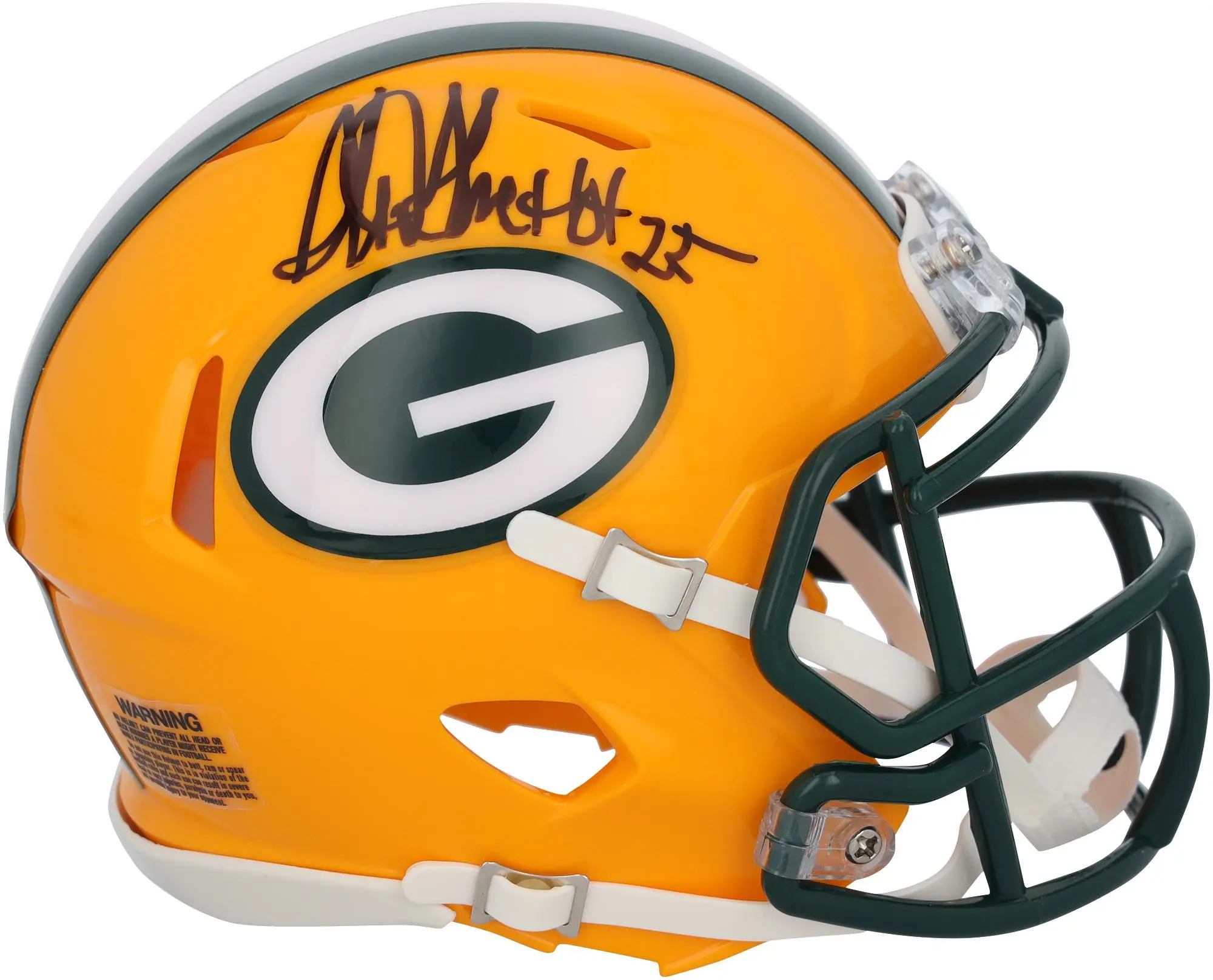 Sterling Sharpe Green Bay Packers Autographed Riddell Speed Mini Helmet with "HOF 25" Inscription - Fanatics Authentic Certified