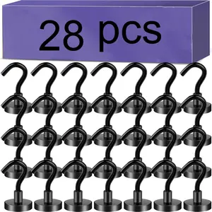 Magnetic Hooks 20lbs+, Strong Magnets with Hooks for Cruise, Magnetic Hooks for Fridge, Classroom, Refrigerator, Ceiling, Office, Kitchen