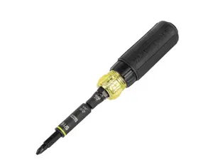 Klein Tools 32500HDRT 11-in-1 Ratcheting Multi-Bit Screwdriver for Impacts with Universal Handle