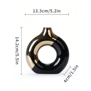 Vase ceramic vase, light luxury gold vase, ins style, high aesthetic value, soft furnishings, decorative items, artistic dining table  desktop decoration    modern decor     aesthetic decor, Home Decorative Vase