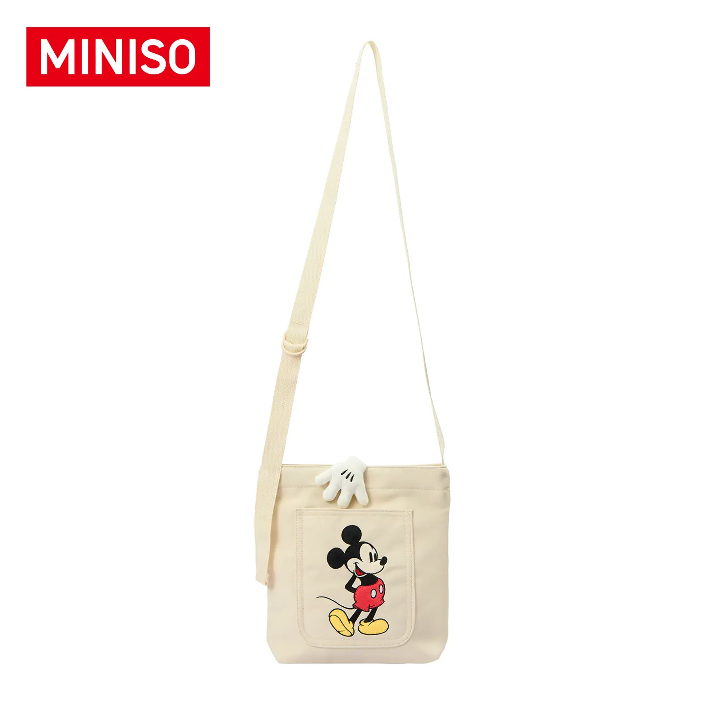 Women's MINISO x Disney Mickey Mouse Summer Vibe Crossbody Bag - Cute Cartoon Lightweight Portable Shoulder Sling Bag for Daily Outdoor Use，Back To School