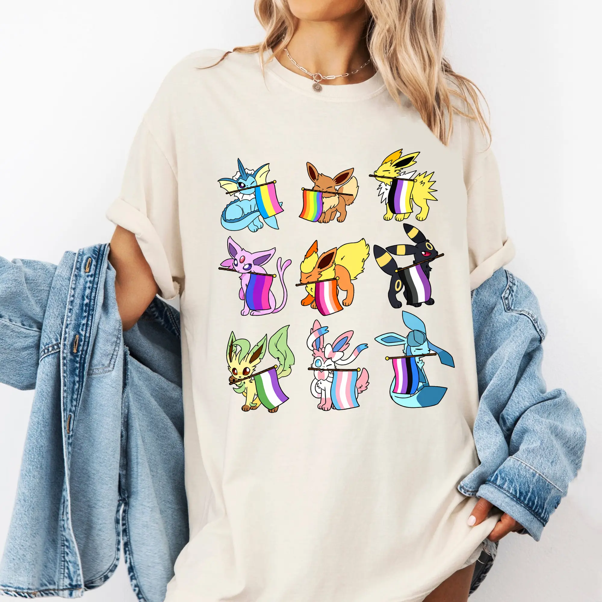 Pride Eeveelutions Unisex T-shirt, Happy Pride Month Shirt, Eeveelutions Shirt, Funny Tee, Unisex Clothing Shirt