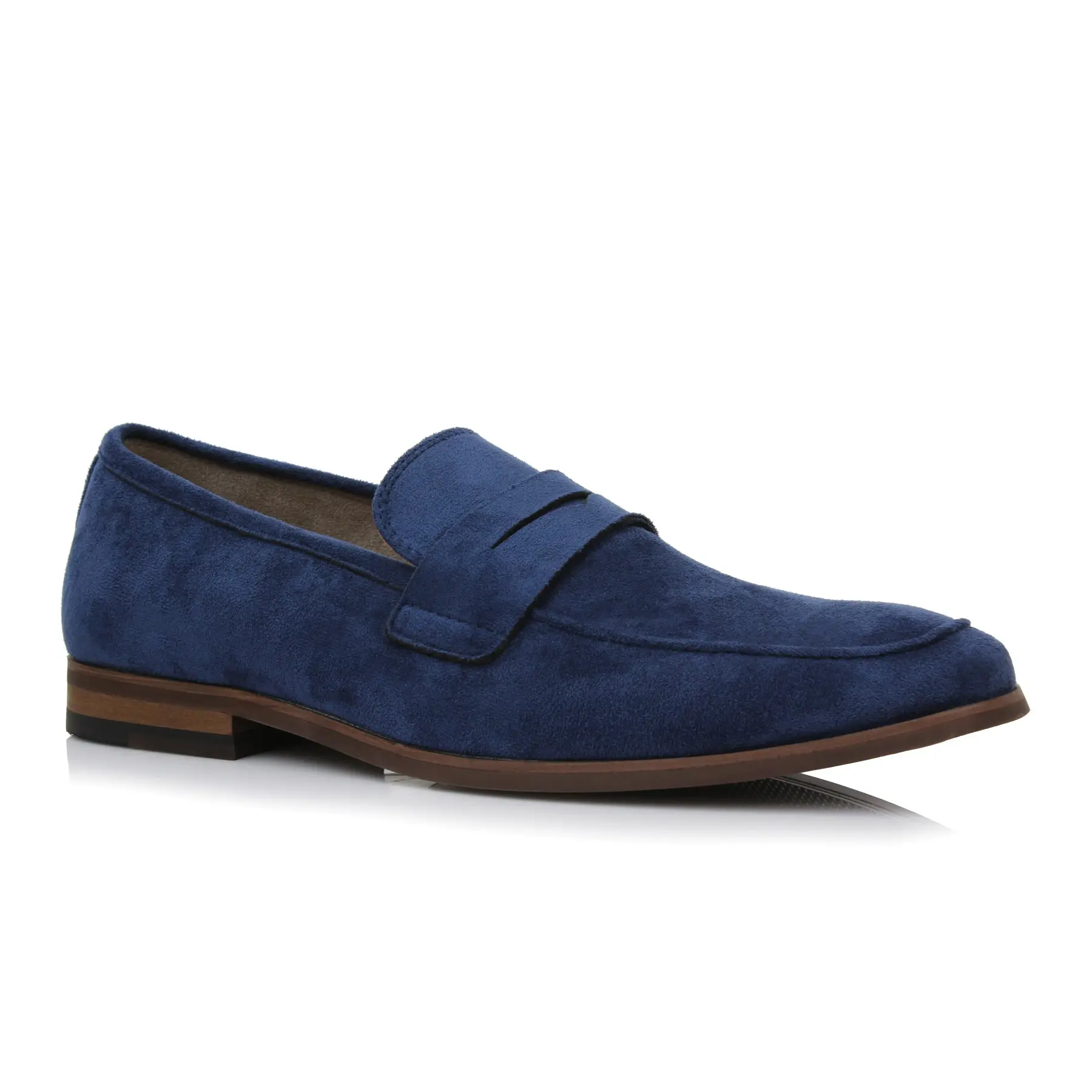 Ferro Aldo Dylan classic moc-toe penny loafers, in Royal Blue, Men's Size 6.5 - 13