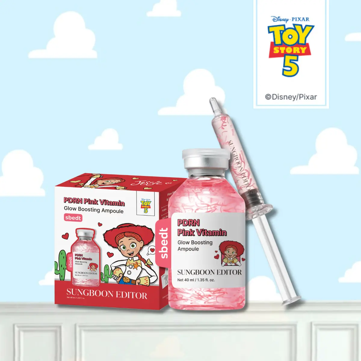 [Toy Story x Sbedt] PDRN Glow Boost Ampoule | Rejuvenating Face Serum for Radient Glass Skin, Wrinkle and Fine Line Treatment, Firming, and Deep Hydration, Korean Skincare