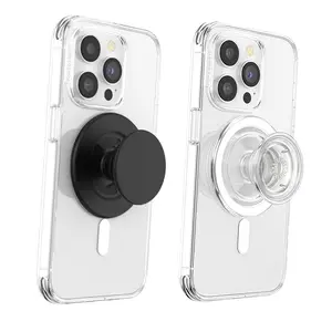 Pop Magnetic Phone Grip Detachable Phone Holder, Silicone Soft MagSafe Loop Grips Accessories Smartphone Mount Cellphone Stand