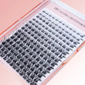 Mixed Size D Curl Individual Lashes, 1 Set Natural Look Eyelash Extensions, Self Grafting Eyelash Clusters, False Eyelashes Clusters, Fluffy Eyelash Clusters, Summer Makeup, Lash Cluster Kit for Women, Christmas Gift