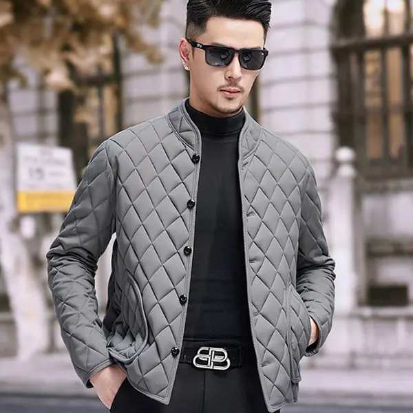 Men's Plaid Classic Long-Sleeve Fitted Soft Cotton Breathable Casual Jacket, Stylish Tops for Men