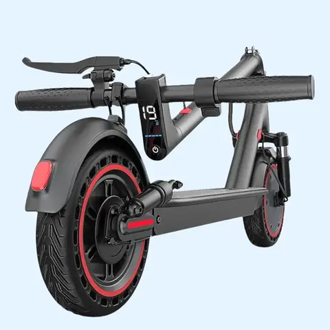【AOPO】Adult Electric Scooter, 350W/500W Motor, 8.5/10" Solid Tire Grip, 19/22MPH Speed, Dual-Suspension, Dual Brake Safety, Aluminum Alloy, Certified Foldable, Compact Lightweight, App Control, LED Display & Brake Tail Light, Commuting Kick Scooter