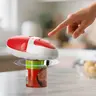 PHNITI Automatic Electric Can Opener - Kitchen Household Appliances, Kitchen Accessories for Canning, 1-Touch Button Operation, Hands-Free, Smooth Clean Edge, Battery Operated, Portable, Easy Access (Red Plastic) - Simplify Your Canning Experience