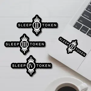 Sleep Token Band Member Sticker Set – Individual Stickers for II, III, & IV – Aesthetic Stickers for Fans of Vessel and the Band – Alt Girl Merch, Sleep Token Fan Art, Even In Arcadia Inspired, Emo Band Sticker Set for Laptops, Bottles & More