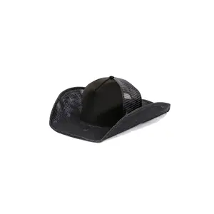 BLACK COWBOY SNAPBACK: 5 PANEL - BLANK