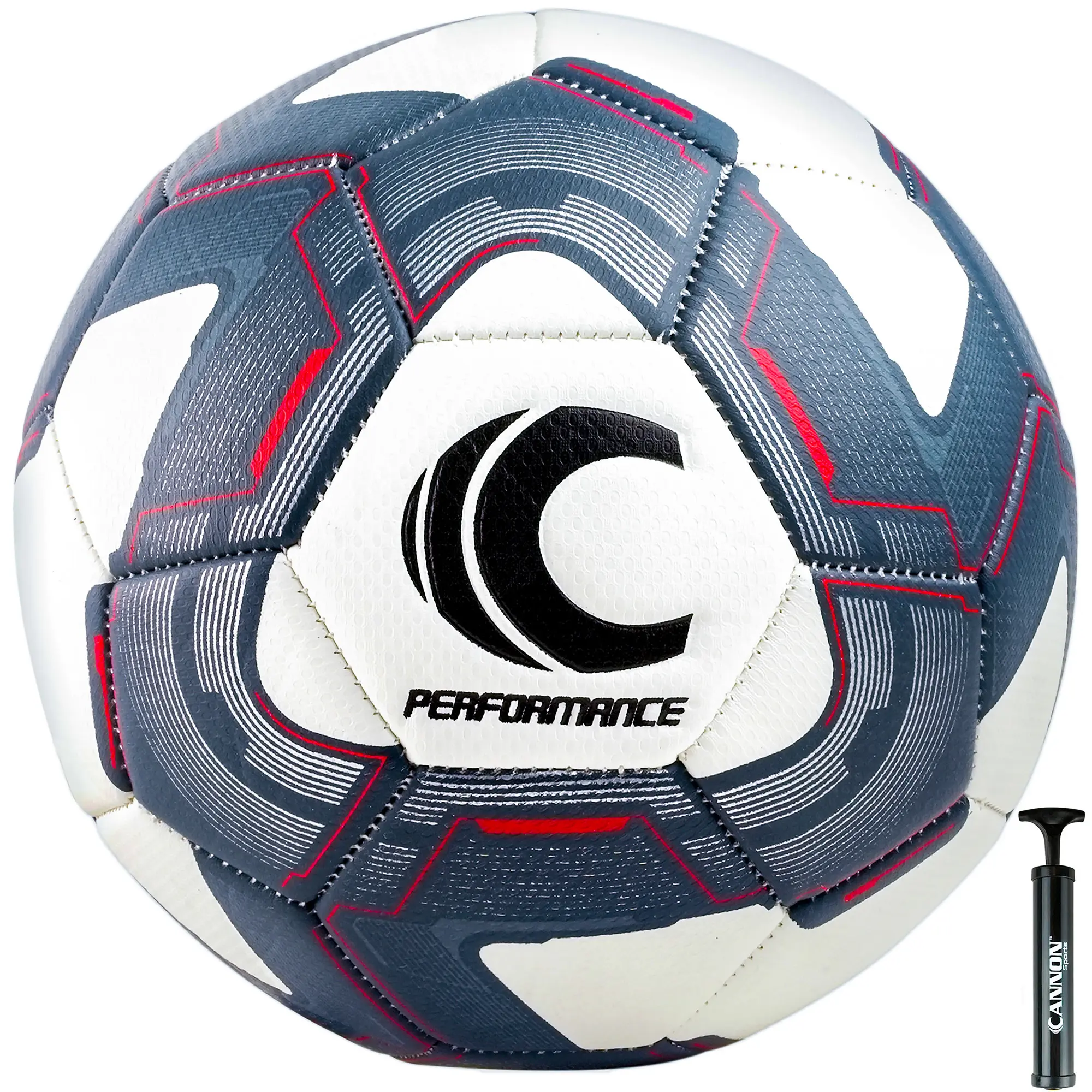 Cannon Sports Official Size 5 Soccer Ball with Ball Pump - Pro-Level Performance and Superior Control