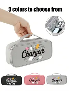 Travel Electronics Storage Bag, Organizer Pouch, Multi-Layer Digital Organizer with Zipper, Portable Charger Cable Holder, Travel Accessories, Ideal for Business Travelers