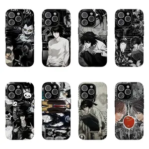 Japanese Anime Death Note Phone Case Compatible with iPhone 16 15 14 13 12 11 Pro Max X XR XS MAX 8 7 Plus Shockproof Transparent Soft Back Cover