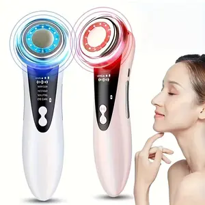 Portable USB Rechargeable Facial Massager with Interchangeable Heads, 350mah Battery for Home and Travel Skincare Essentials, Facial Cleansing Instrument, Facial Cleaning Tool, Facial Beauty Massagers