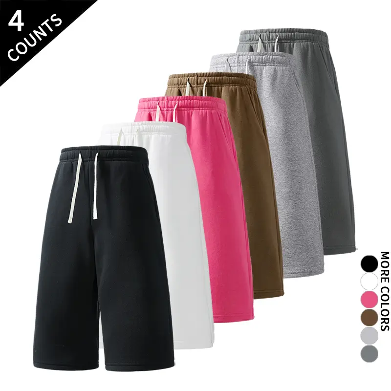 Men's 3 Pack Streetwear Knee Length Shorts Loose Fit Sweat Shorts for Summer