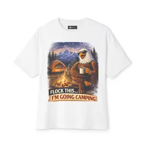 Camping Eagle T-Shirt — "Flock This... I'm Going Camping" Funny Outdoor Tee
